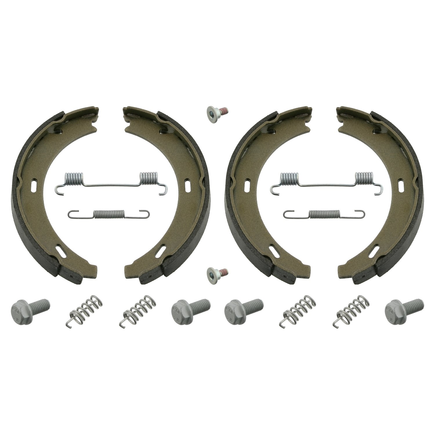 febi bilstein 02100 Bremsbackensatz für Feststellbremse, mit Anbaumaterial , 1 Stück von febi bilstein