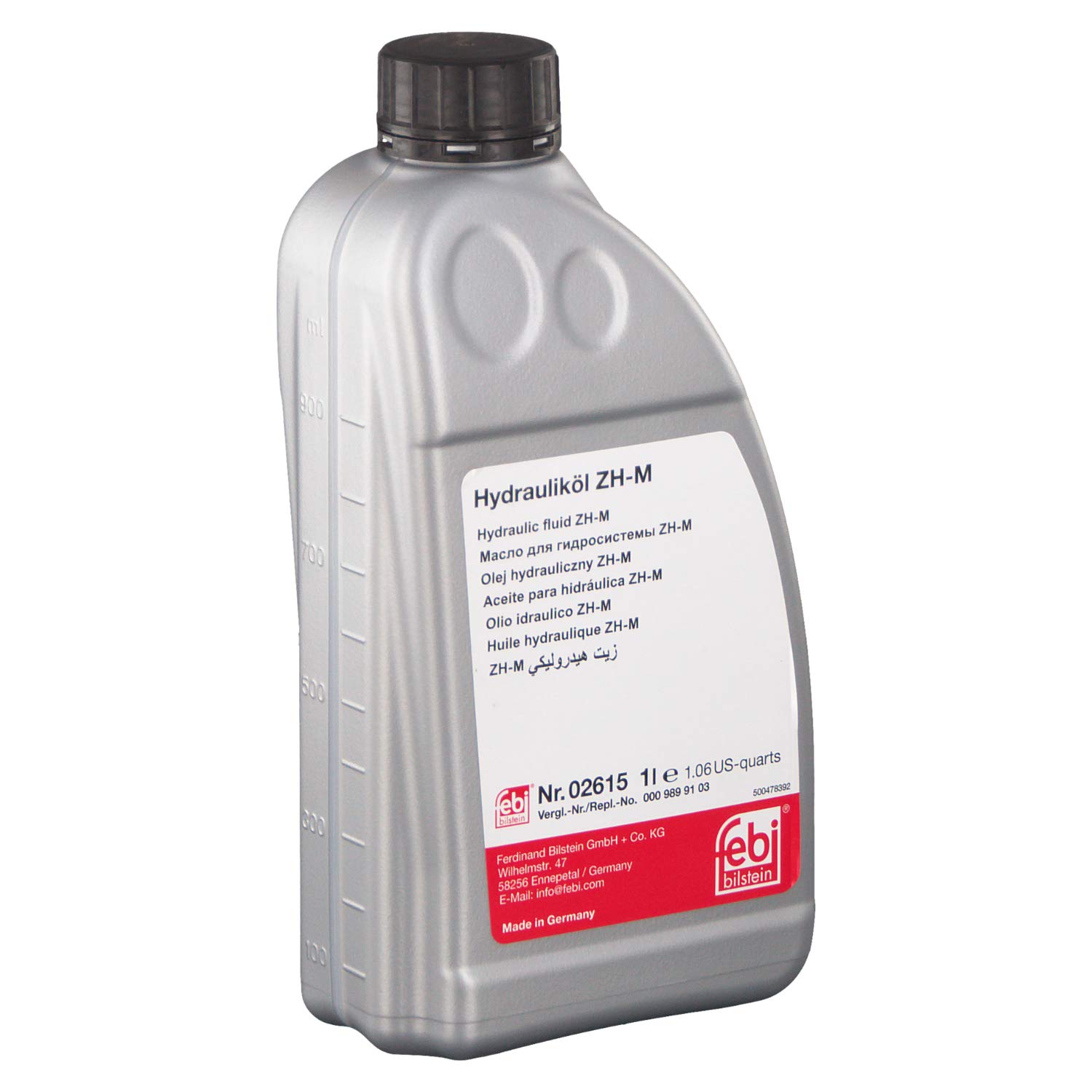 febi bilstein 02615 Hydrauliköl für hydropneumatische Federung und Niveauregulierung , 1 Liter von febi bilstein