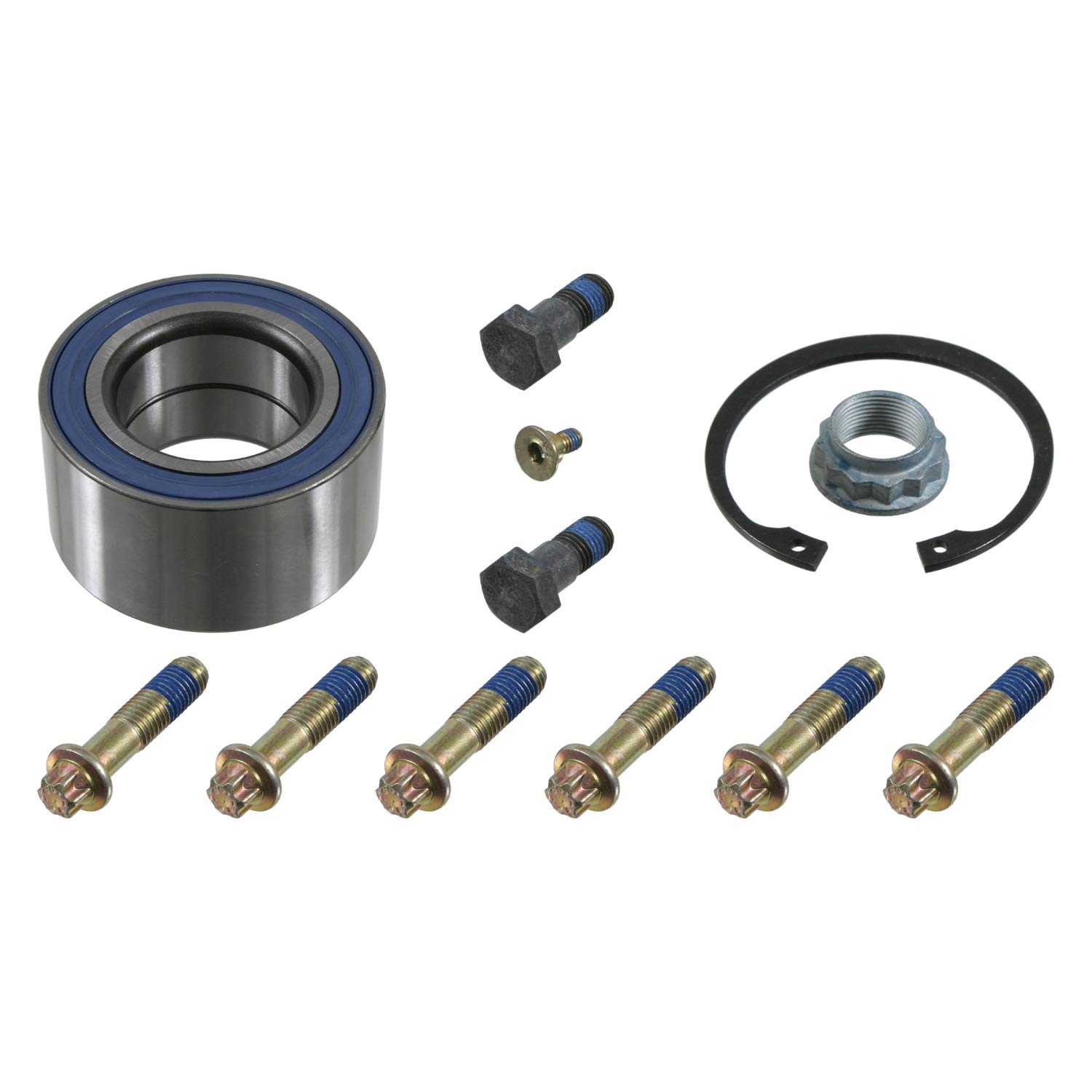 febi bilstein 08221 Radlagersatz mit Befestigungsschrauben, Achsmutter und Sicherungsring , 1 Stück febi bilstein 08221 Radlagersatz mit Befestigungsschrauben, Achsmutter und Sicherungsring , 1 Stück von febi bilstein