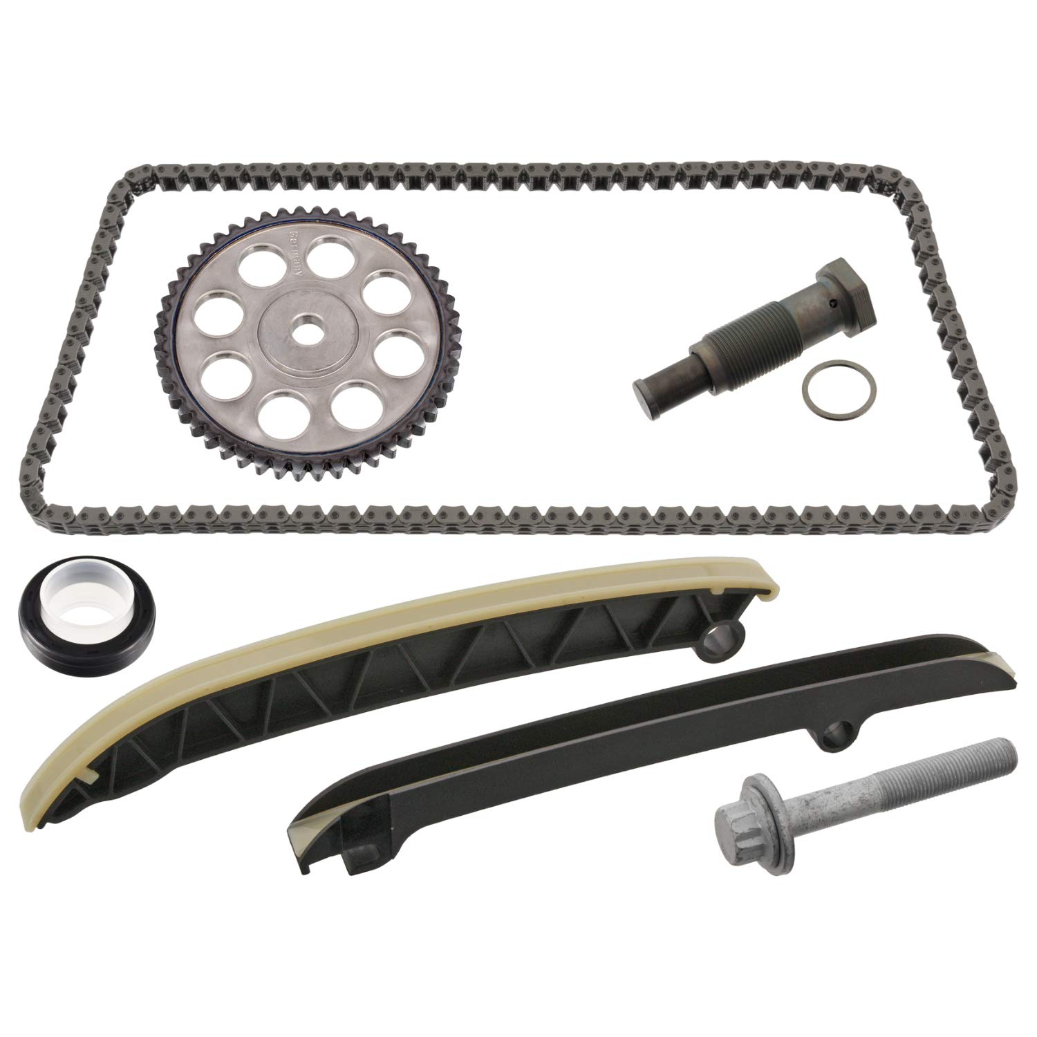 febi bilstein 104259 Steuerkettensatz für Nockenwelle, mit Gleitschienen und Kettenspanner , 1 Stück febi bilstein 104259 Steuerkettensatz für Nockenwelle, mit Gleitschienen und Kettenspanner , 1 Stück von febi bilstein