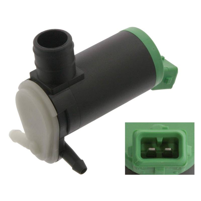 febi bilstein 14361 Waschwasserpumpe für Scheibenreinigungsanlage , 1 Stück, Black/white/green von febi bilstein