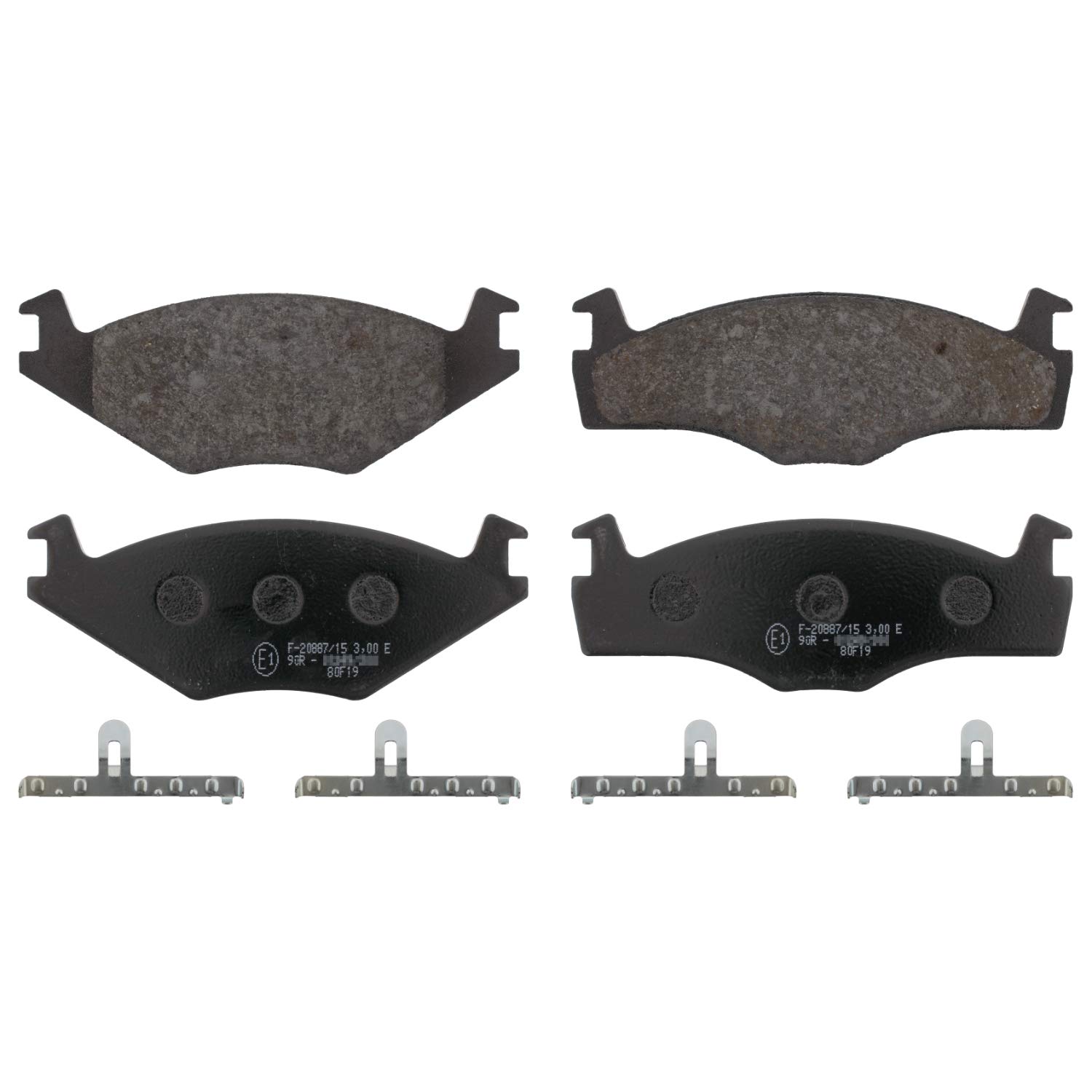 febi bilstein 16076 Bremsbelagsatz mit Befestigungsmaterial, 1 Stück febi bilstein 16076 Bremsbelagsatz mit Befestigungsmaterial, 1 Stück von febi bilstein