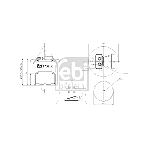 febi bilstein 170805 Luftfederbalg mit Stahlkolben und Kolbenstange, 1 Stück febi bilstein 170805 Luftfederbalg mit Stahlkolben und Kolbenstange, 1 Stück von febi bilstein