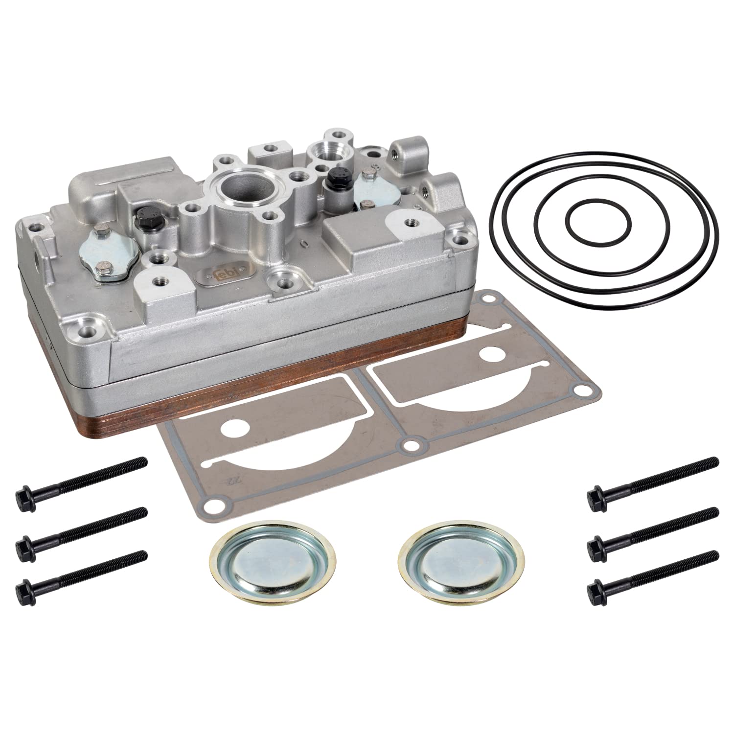 febi bilstein 175030 Zylinderkopf für Luftpresser, mit Ventilplatte, 1 Stück von febi bilstein