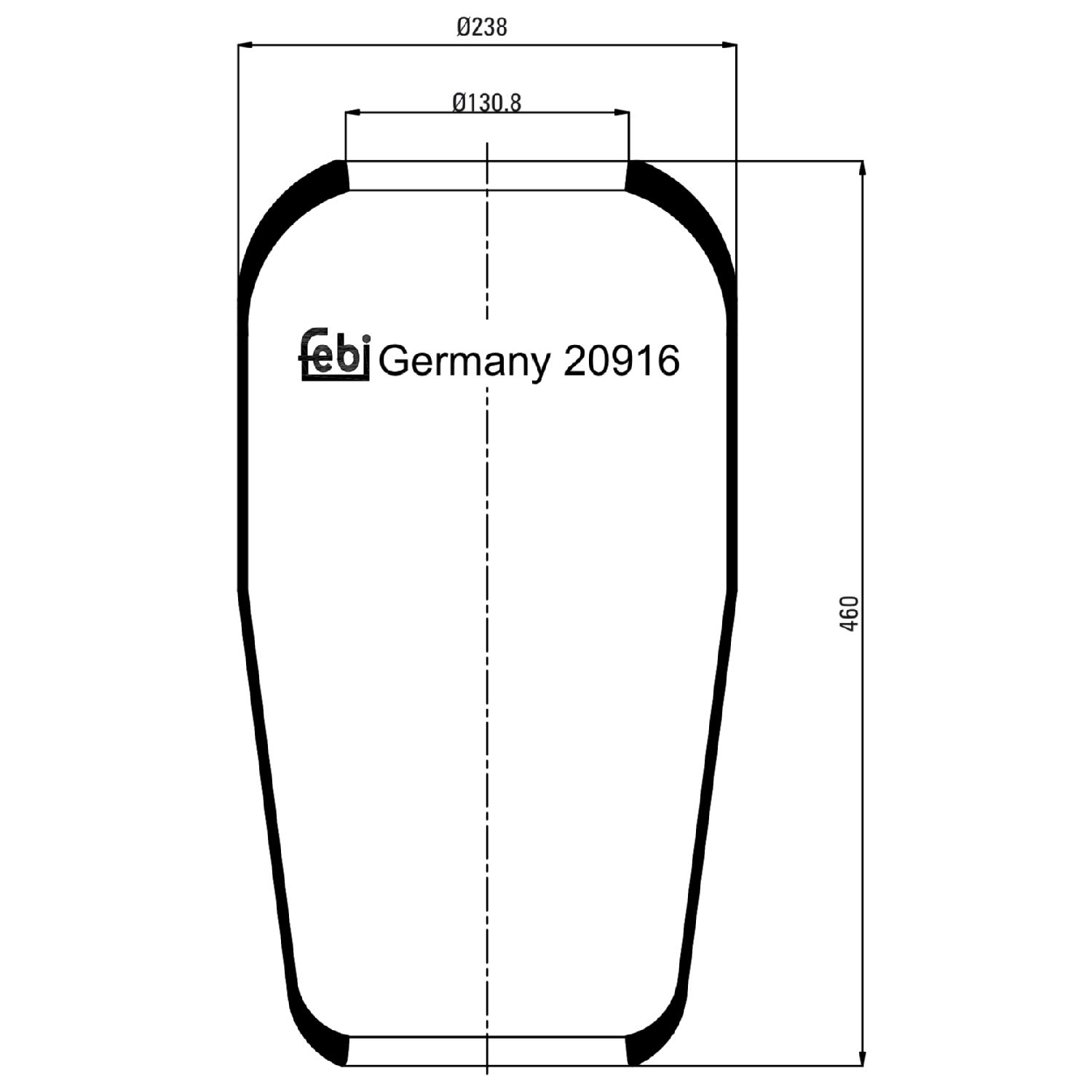 febi bilstein 20916 Luftfederbalg ohne Kolben , 1 Stück febi bilstein 20916 Luftfederbalg ohne Kolben , 1 Stück von febi bilstein