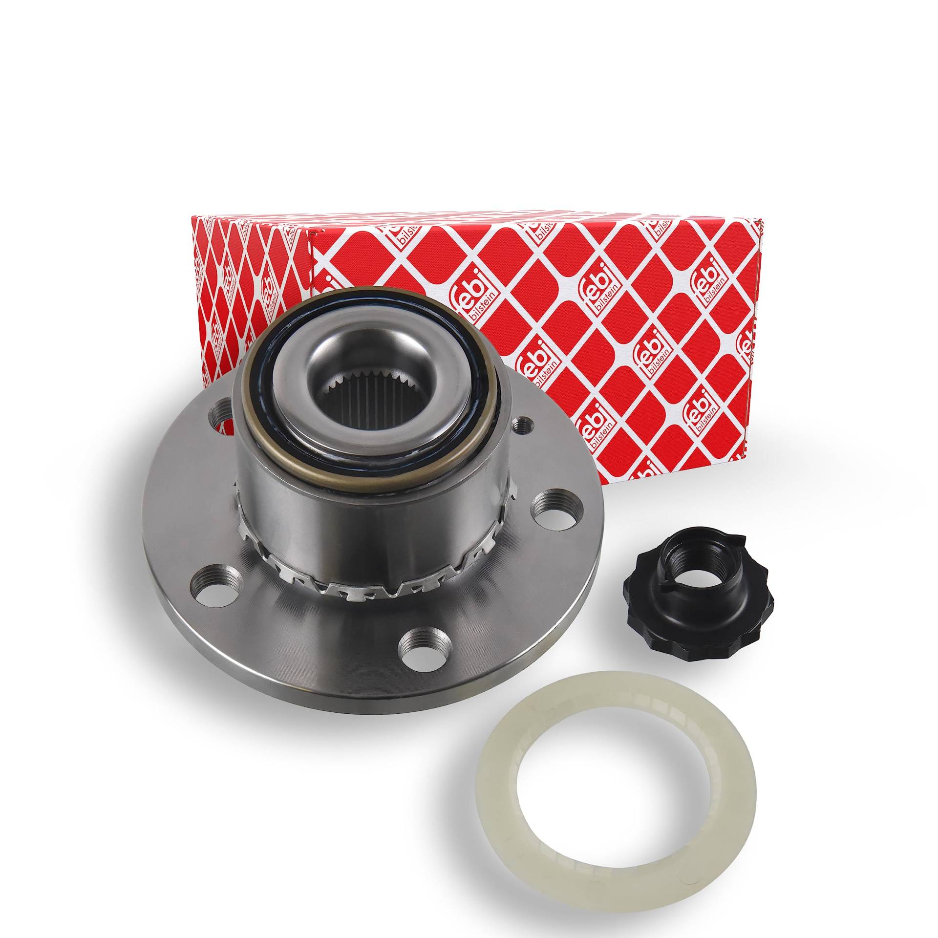 febi bilstein 24414 Radlagersatz mit Radnabe, ABS-Impulsring und Achsmutter , 1 Stück febi bilstein 24414 Radlagersatz mit Radnabe, ABS-Impulsring und Achsmutter , 1 Stück von febi bilstein