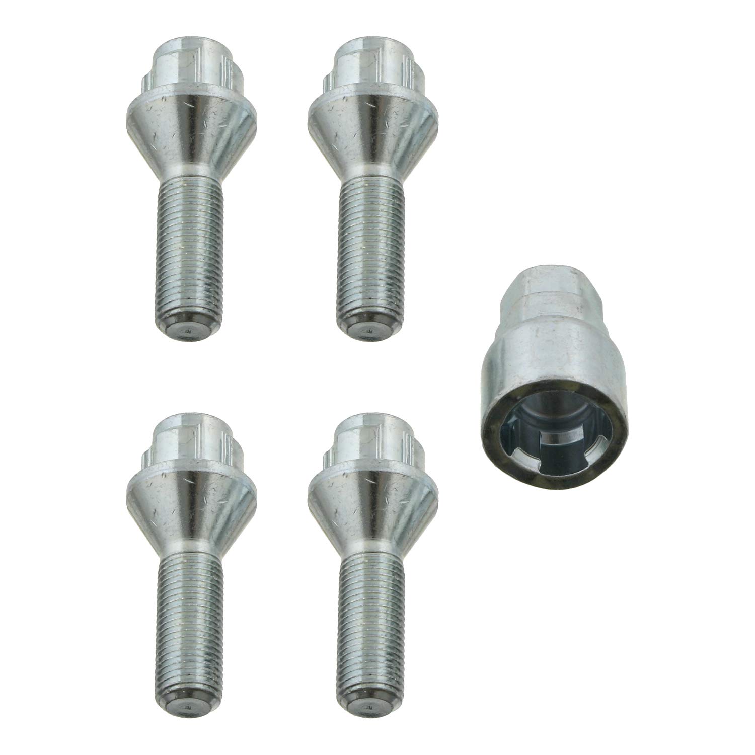 febi bilstein 27052 Radschraubensatz abschließbar , 1 Stück, silber, chrom von febi bilstein