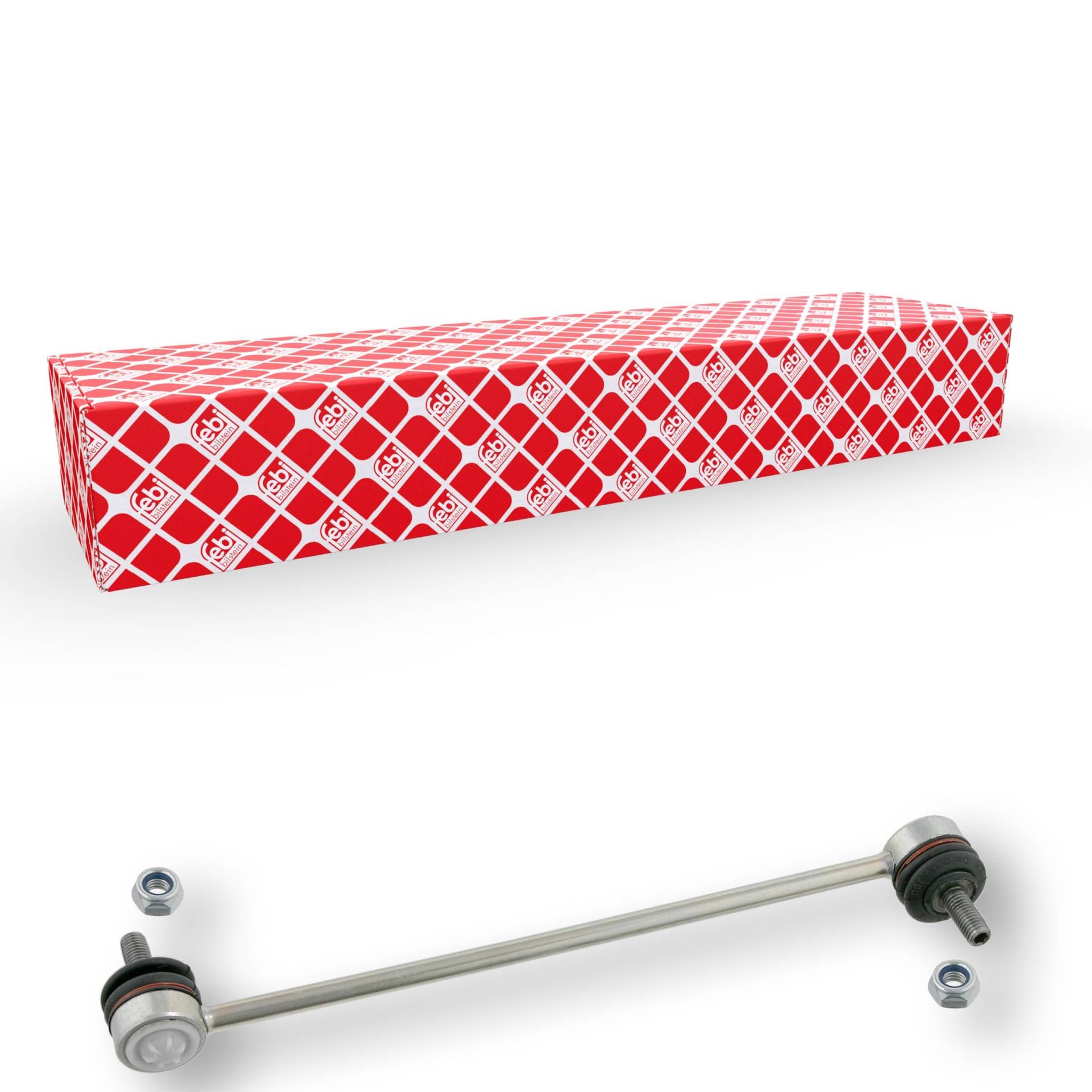 febi bilstein 27897 Verbindungsstange mit Sicherungsmuttern , 1 Stück, silber von febi bilstein