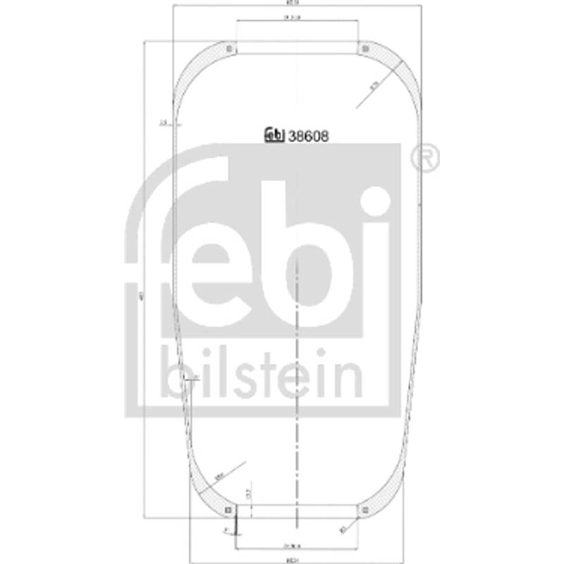 febi bilstein 38608 Luftfederbalg ohne Kolben , 1 Stück von febi bilstein