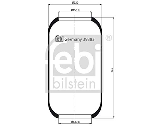 febi bilstein 39383 Luftfederbalg ohne Kolben , 1 Stück von febi bilstein