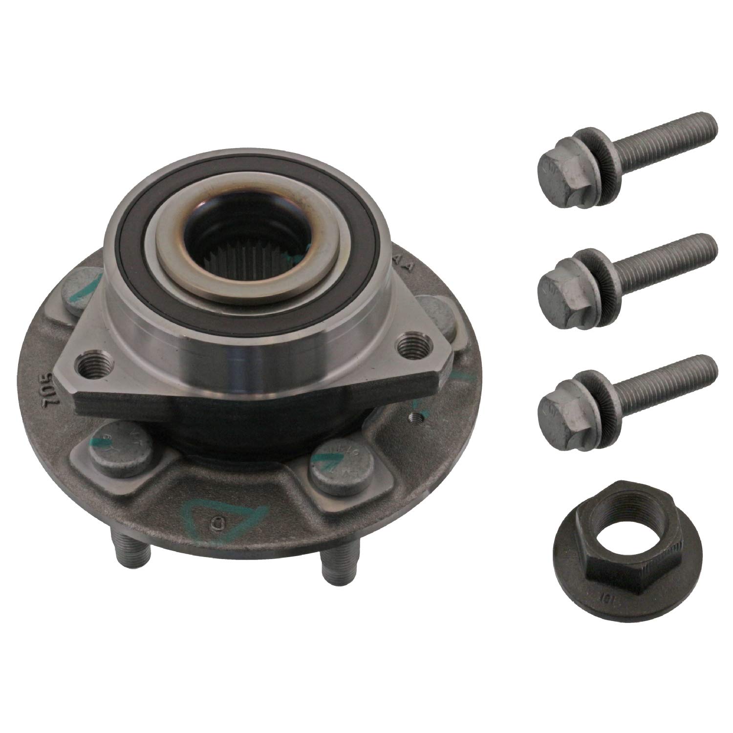 febi bilstein 39916 Radlagersatz mit Radnabe, Achsmutter und Befestigungsschrauben , 1 Stück febi bilstein 39916 Radlagersatz mit Radnabe, Achsmutter und Befestigungsschrauben , 1 Stück von febi bilstein