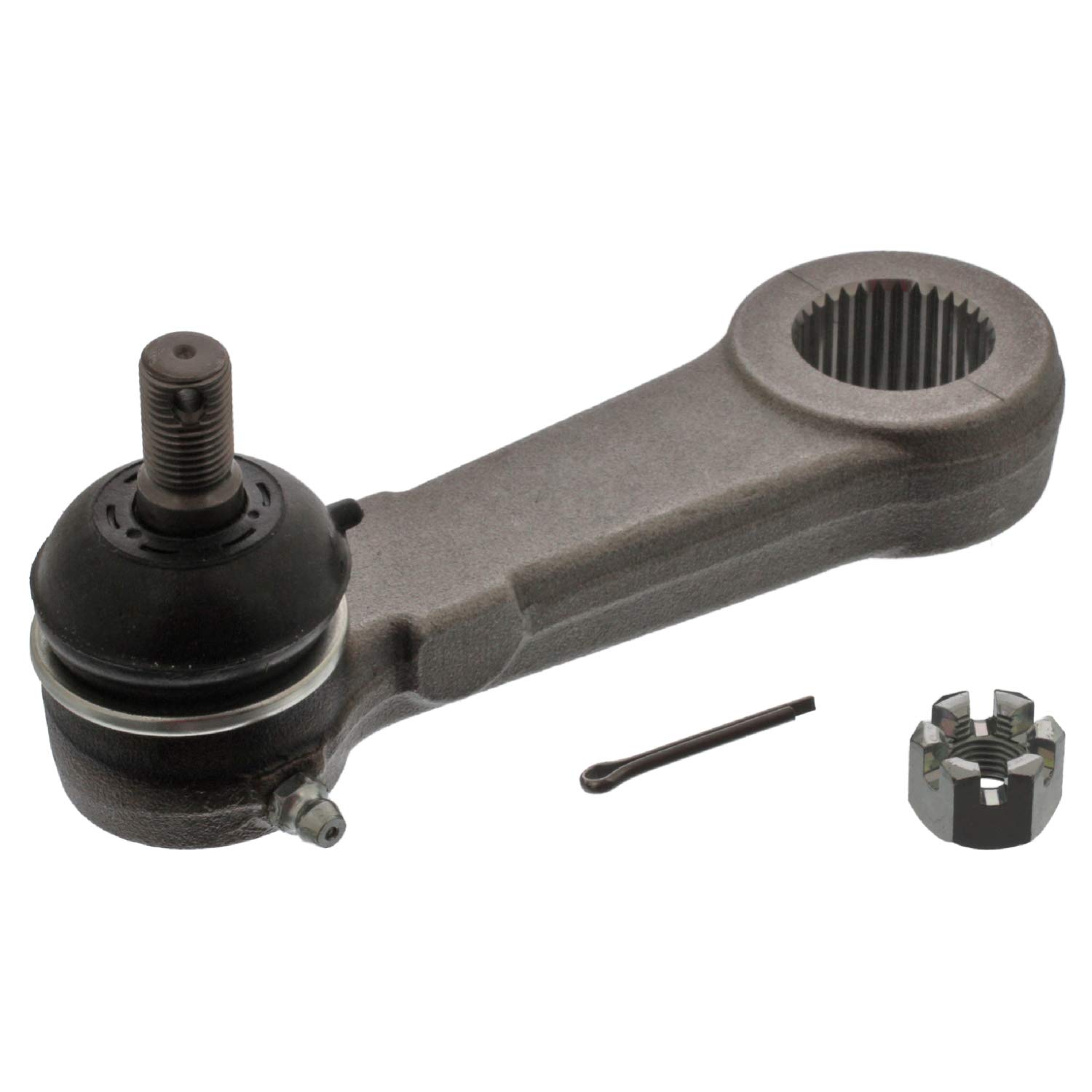 febi bilstein 41294 Lenkstockhebel mit Kronenmutter und Splint , 1 Stück, Grau von febi bilstein