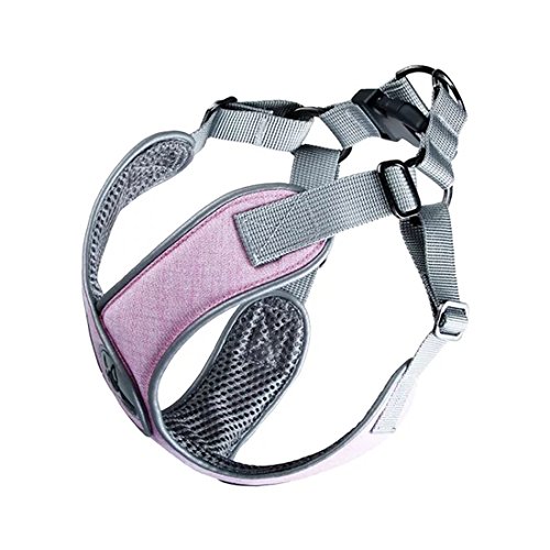 Hundegeschirr Einstellbare Vest Mesh Atmungsaktiv Sport Brustgeschirre Reflektierende Harness Geschirr Sicherheitsgeschirr Ausbruchsicher Laufgeschirre für Kleine und Mittlere Hunde (S, pink) von feiling