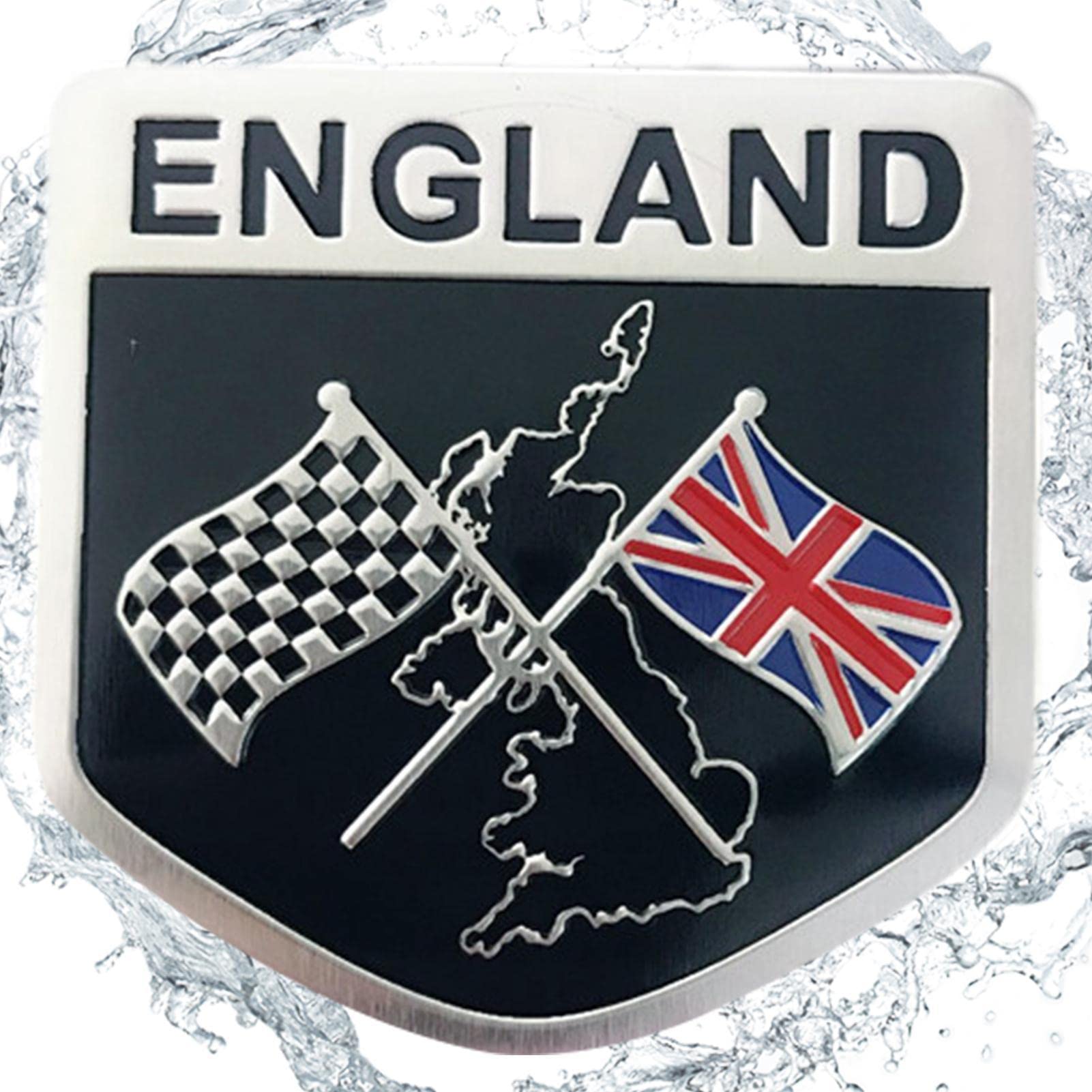 fengshan Britische Flagge Emblem Aufkleber Aufkleber - England Britische Flagge Union Jack Metall-Emblem-Aufkleber,Queen Elizabeth II Memorial Carnival Party Supplies Emblem Aufkleber Aufkleber von fengshan