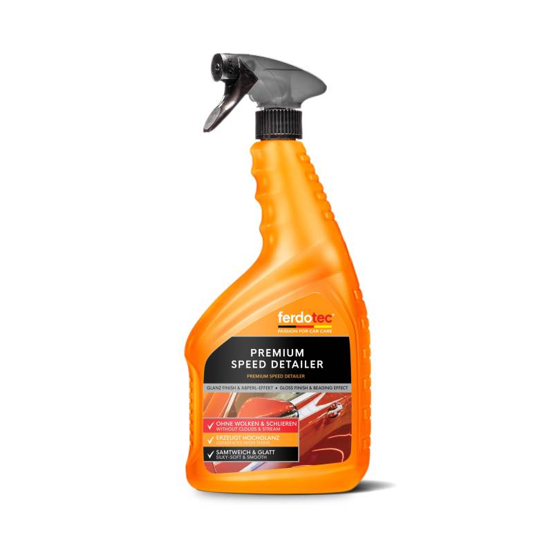 ferdotec Premium Speed Detailer 750 ml - Schnellversiegelung für Autopflege, Motorrad, Wohnmobil - Tiefenglanz, Lackversiegelung mit Wasser Abperl-Effekt - entfernt leichten Schmutz von ferdotec