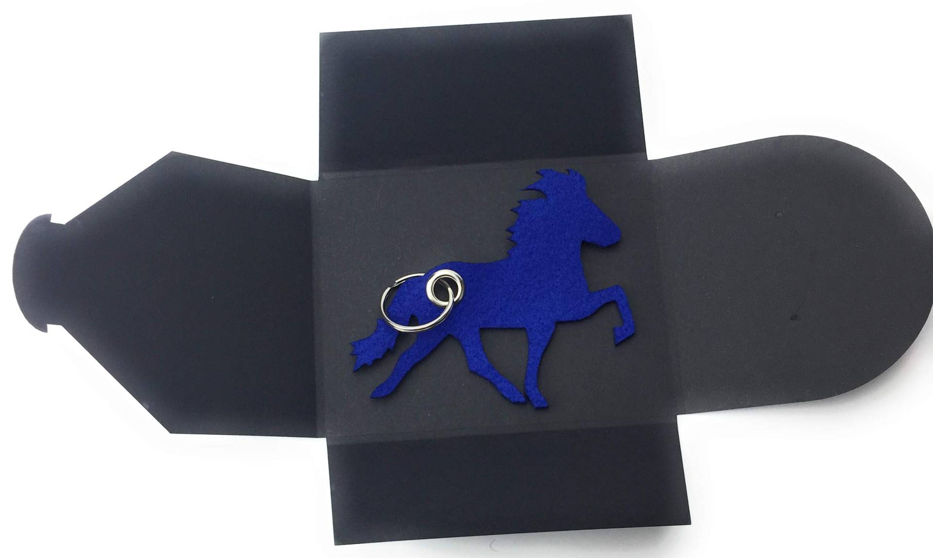 Schlüsselanhänger aus Filz - Island-Pferd/Reiter - Marine-blau/dunkelblau - als Geschenk Schlüsselanhänger aus Filz - Island-Pferd/Reiter - Marine-blau/dunkelblau - als Geschenk von filzschneider