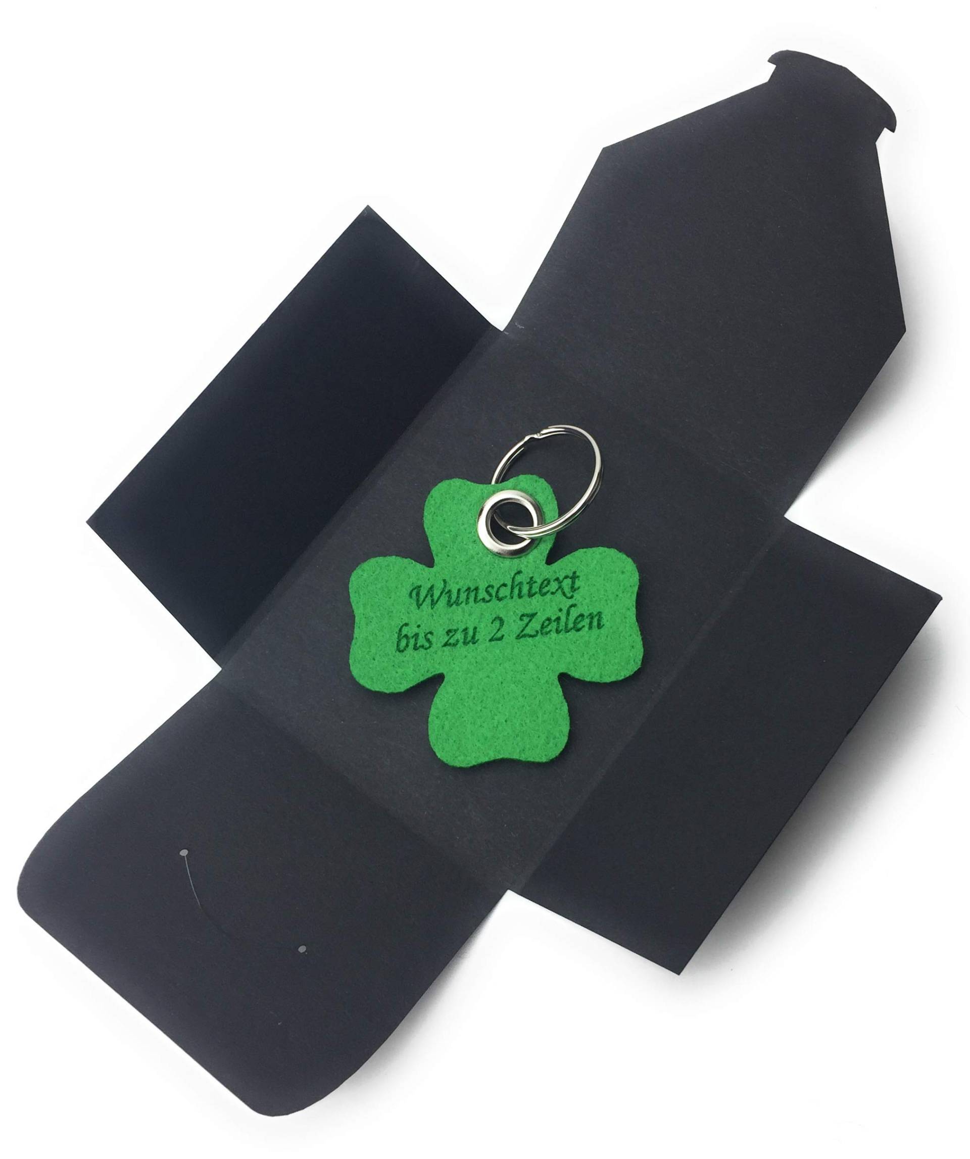 filzschneider Schlüsselanhänger aus Filz - Glück/Kleeblatt - grün mit Namensgravur als Geschenk filzschneider Schlüsselanhänger aus Filz - Glück/Kleeblatt - grün mit Namensgravur als Geschenk von filzschneider