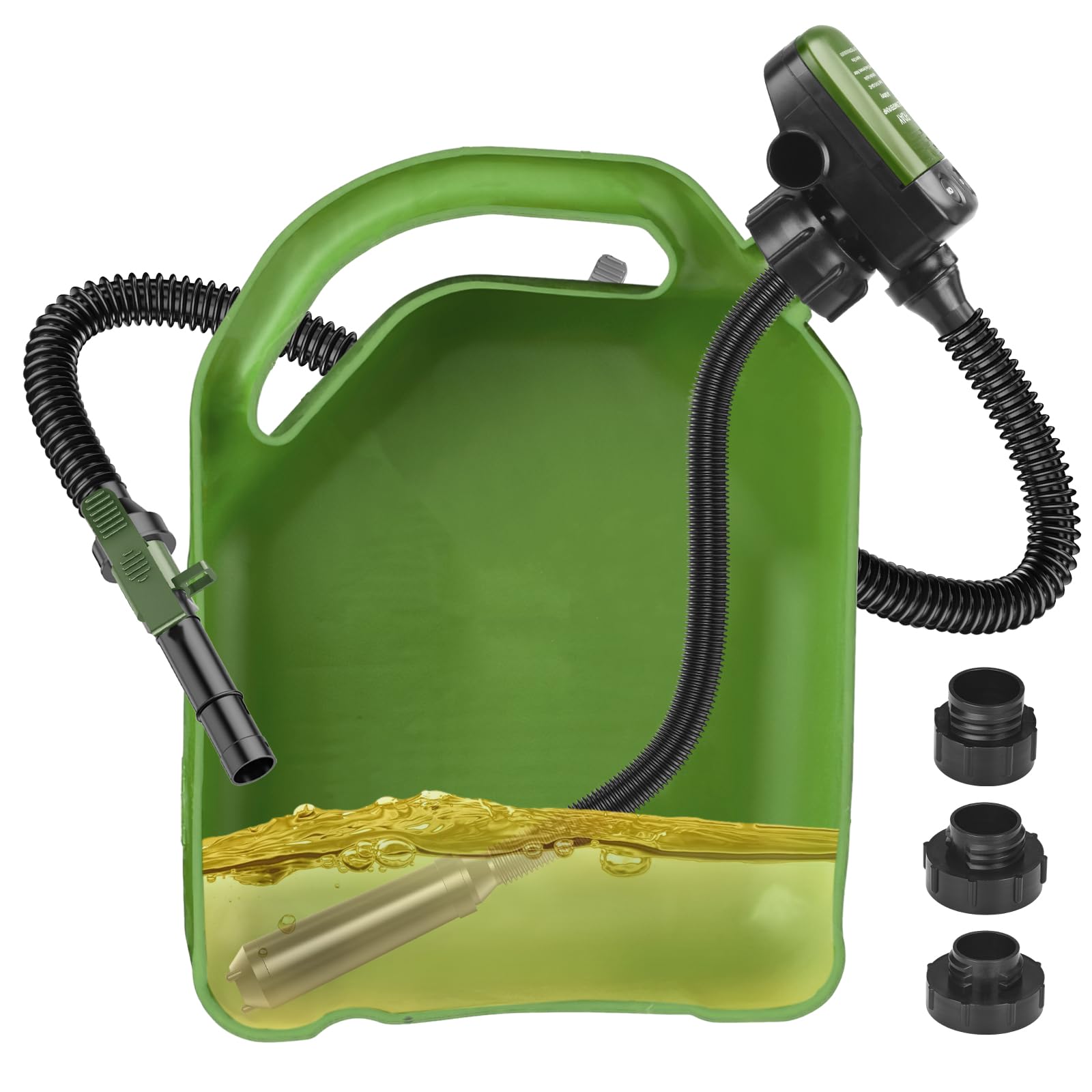Kraftstoff Umfüllpumpe Kanister Pumpe mit Schlauch,Elektrische Flüssigkeitstransferpumpe mit Auto-Stopp-Sensor,Benzinpumpe für Kanister mit 3 Größen-Adapter,2.4GPM Automatisch Kraftstoff Umfüllpumpe Kanister Pumpe mit Schlauch,Elektrische Flüssigkeitstransferpumpe mit Auto-Stopp-Sensor,Benzinpumpe für Kanister mit 3 Größen-Adapter,2.4GPM Automatisch von Aissom