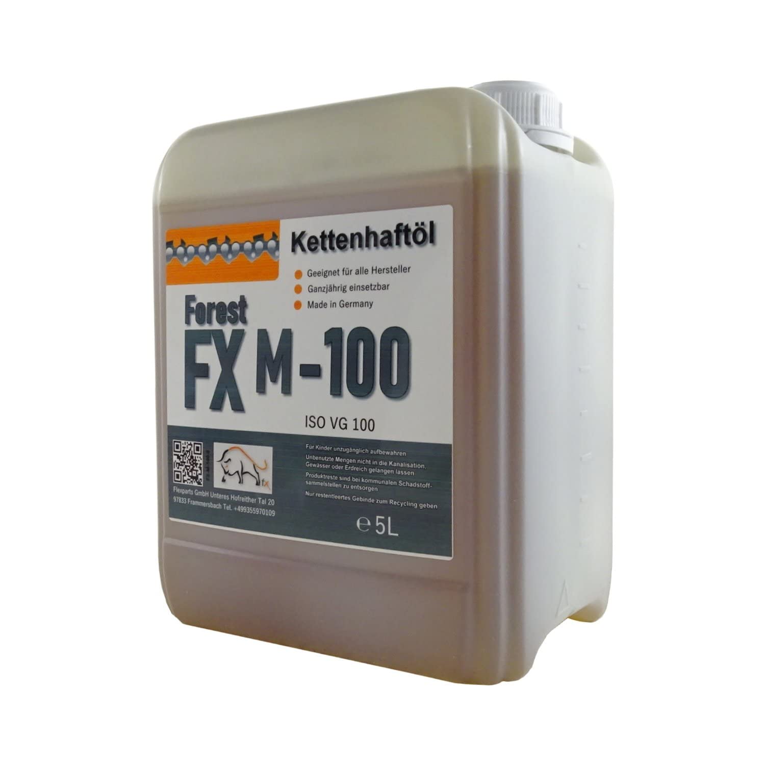 Kettenöl 5L Forest FX-M-100 Sägeketten Haftöl Kettenhaftöl 5 Liter Sägekettenhaftöl für Motor - Akku - Elektrosäge von flexparts