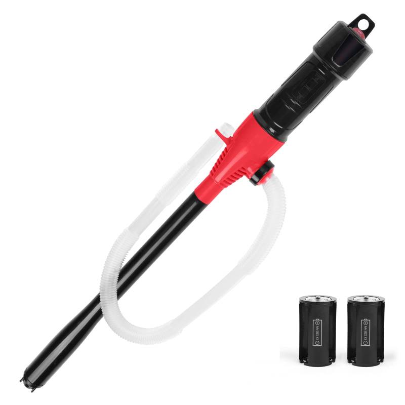 Flintronic Elektrische , Hand Wasserpumpe für Verschiedene , Batteriepumpe, Umfüllpumpe von Diesel Öl Wasser, Benzinpumpe, Flüssigkeit Pumpe, Rot von flintronic
