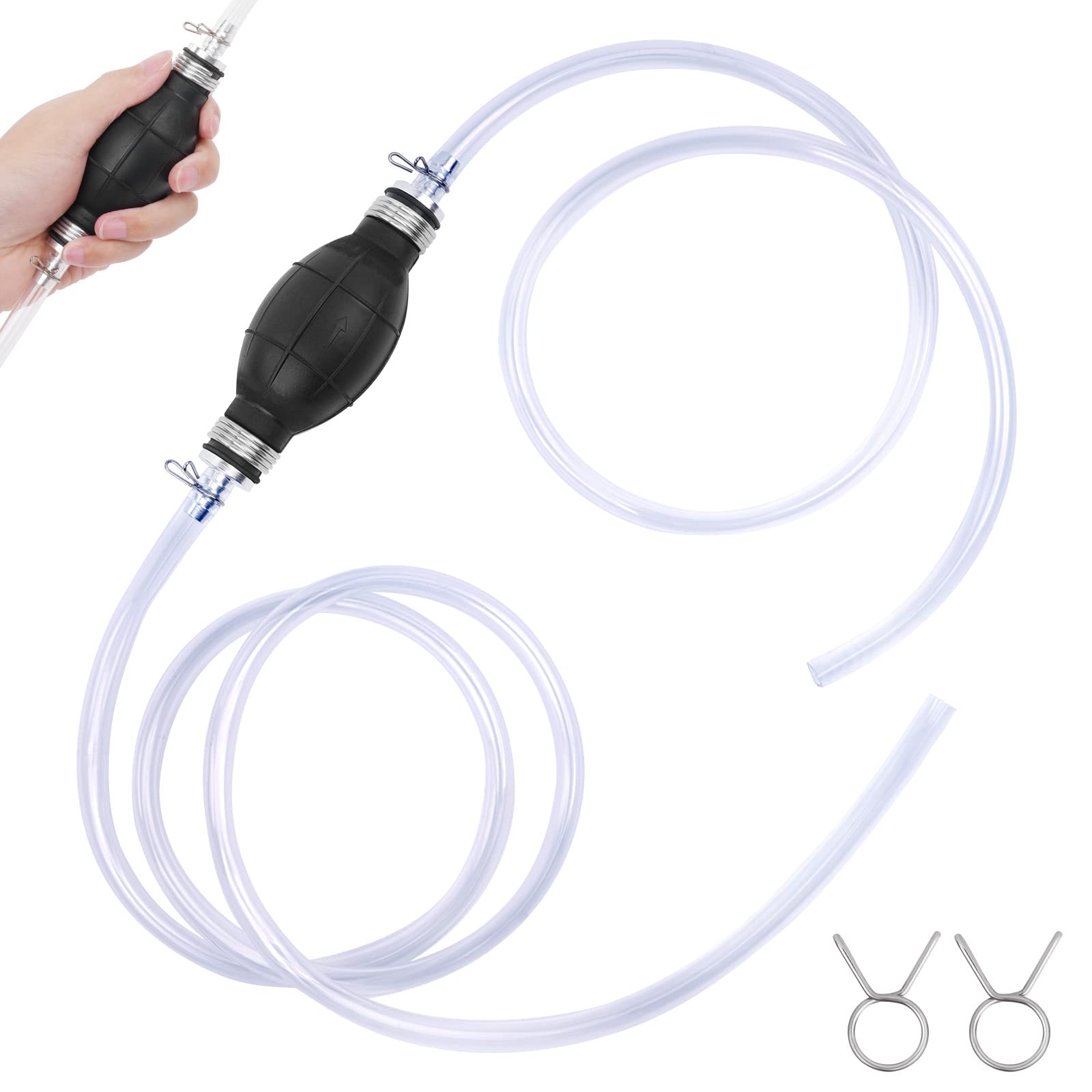 flintronic Handpumpe, Handpumpe Wasser, Umfüllpumpe Kraftstoffpumpe Kraftstoffleitung Absaugpumpe für Kraftstoffe, Auto, Boot, Kraftstoffpumpe Vakuumpumpe für Wasser, Benzin, Diesel Benzinschlauch flintronic Handpumpe, Handpumpe Wasser, Umfüllpumpe Kraftstoffpumpe Kraftstoffleitung Absaugpumpe für Kraftstoffe, Auto, Boot, Kraftstoffpumpe Vakuumpumpe für Wasser, Benzin, Diesel Benzinschlauch von flintronic
