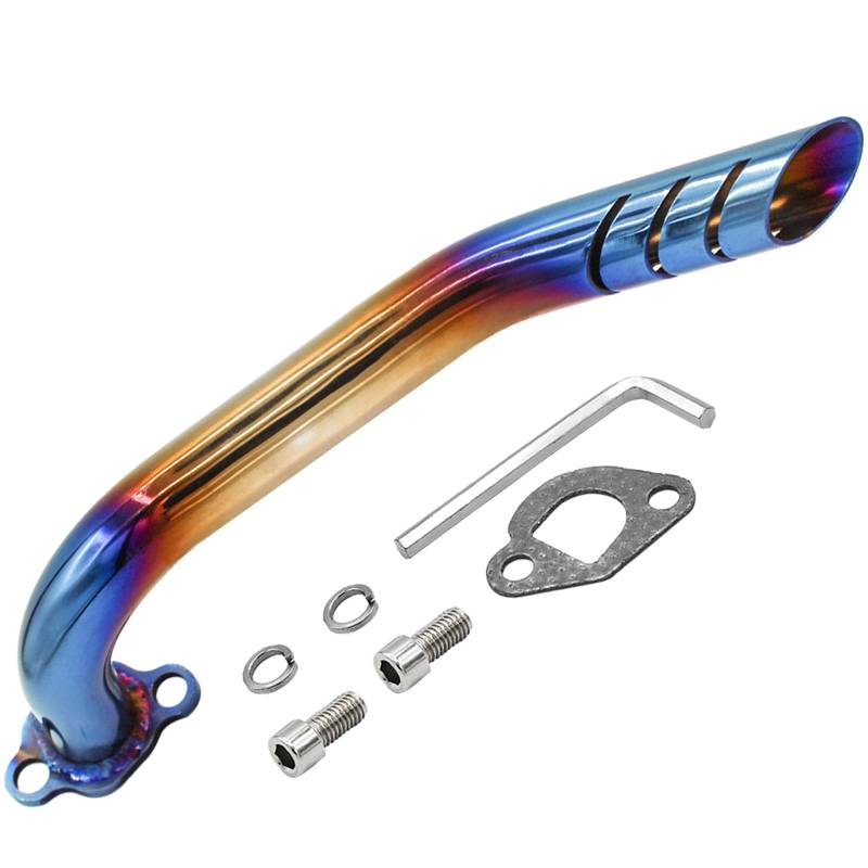 Header-Auspuffrohr-Set für Coleman CT200u CT200u-ex BT200X KT196 196cc 6.5hp, für Non-Hemi Predator 212cc Baja Warrior MB200 GX160 GX200 Motor Axis M200 Mini Bike & Go Kart Performance Parts von flysclean