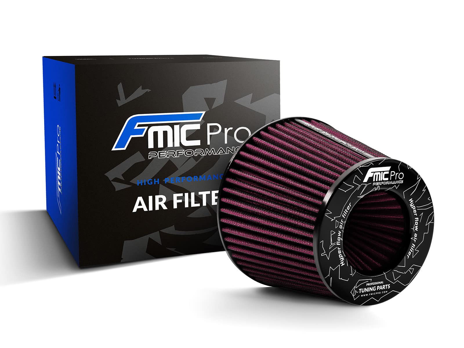 FMIC.Pro Performance Universal Sport Luftfilter Länge 125mm Durchmesser 76mm von fmic.eu PERFORMANCE