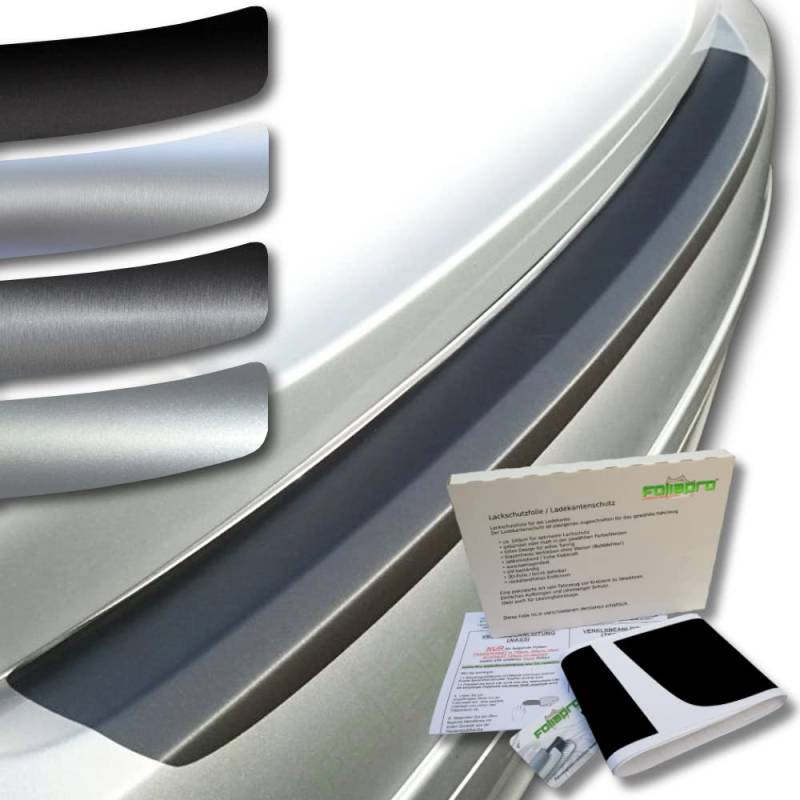 foliapro Lackschutzfolie Ladekantenschutz-Folie matt - Fahrzeug und Foliensorte wählbar - für VW Caddy ab 2003 - Silber gebürstet von foliapro
