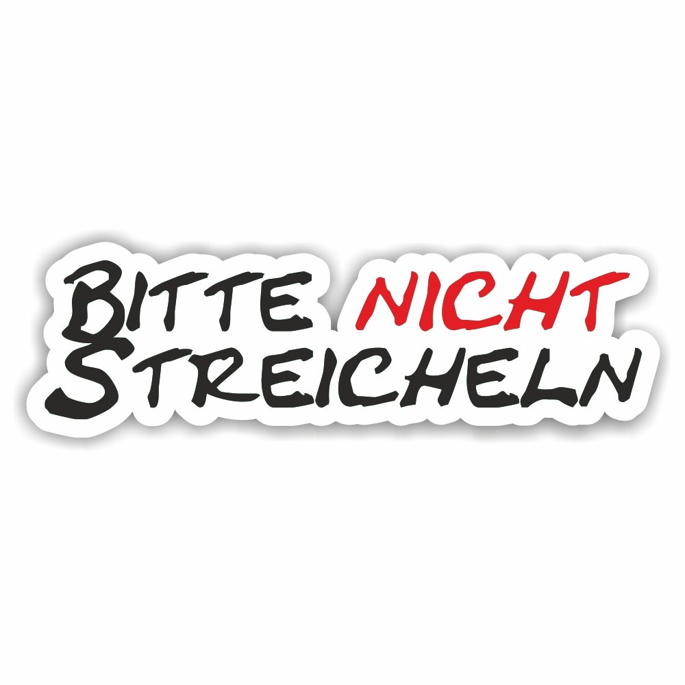 folien-zentrum - Bitte Nicht Streicheln 14x4cm - hochwertiger Aufkleber Auto Tuning - OEM & JDM Auto Sticker - Lustige Sprüche Aufkleber für Auto - Stickerbomb - Autoaufkleber - Made in Germany folien-zentrum - Bitte Nicht Streicheln 14x4cm - hochwertiger Aufkleber Auto Tuning - OEM & JDM Auto Sticker - Lustige Sprüche Aufkleber für Auto - Stickerbomb - Autoaufkleber - Made in Germany von folien-zentrum