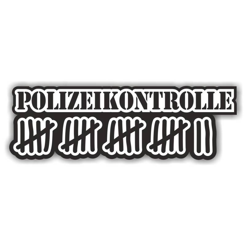 folien-zentrum - Polizeikontrolle 16 x 5 cm - hochwertiger Aufkleber Auto Tuning - OEM & JDM Auto Sticker - Lustige Aufkleber für Auto - Stickerbomb - Autoaufkleber - Made in Germany von folien-zentrum
