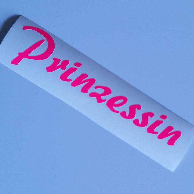 folien-zentrum Prinzessin Neon pink 17 cm x 4 cm Auto Aufkleber JDM Tuning Autoaufkleber OEM Dub Decal Stickerbomb Bombing Fun Roller Scooter Motorrad von folien-zentrum