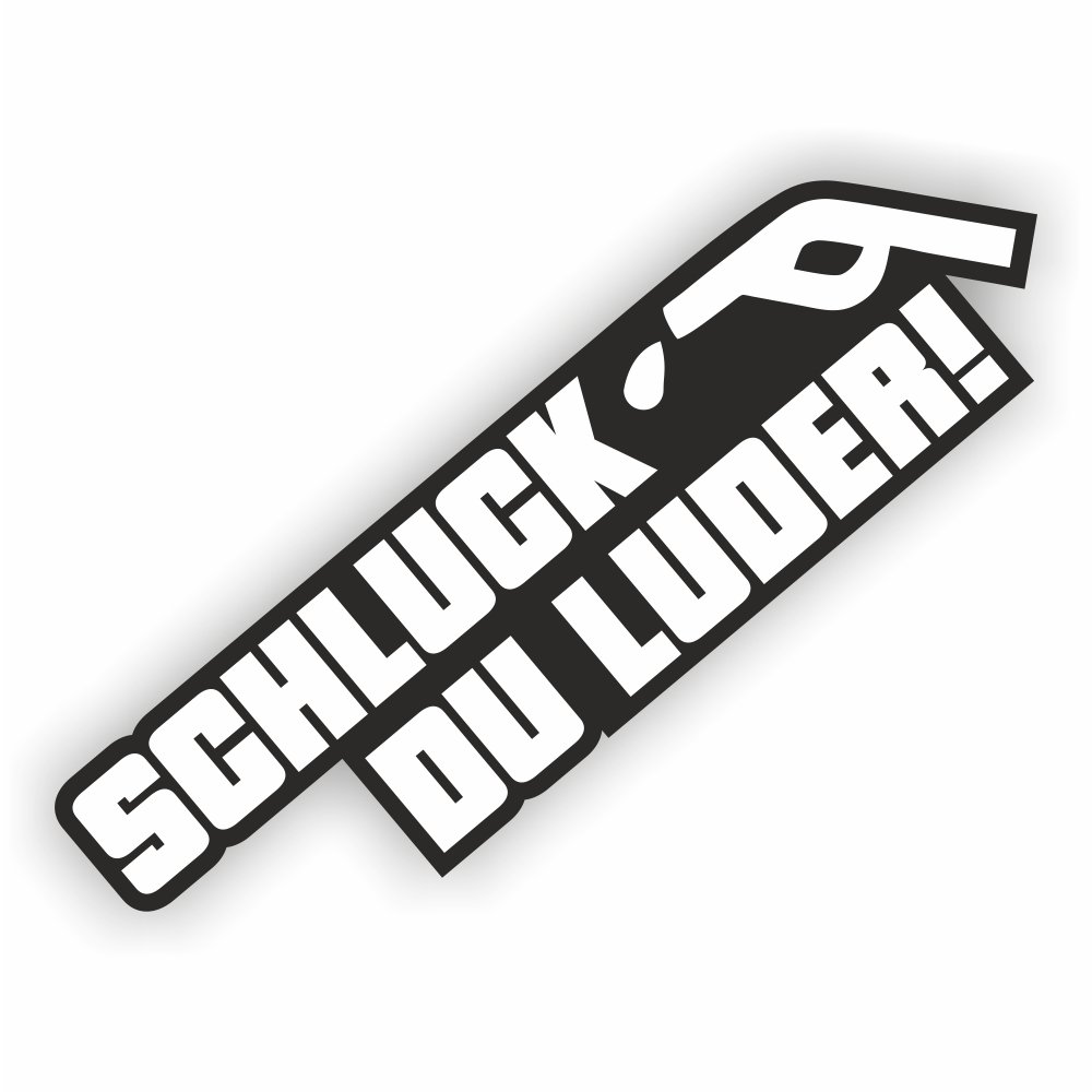 Folien-Zentrum - Schluck Du Luder 12 x 3,5 cm - hochwertiger Aufkleber Auto Tuning - OEM & JDM Auto Sticker - Lustige Aufkleber für Auto - Stickerbomb - Autoaufkleber - Made in Germany Folien-Zentrum - Schluck Du Luder 12 x 3,5 cm - hochwertiger Aufkleber Auto Tuning - OEM & JDM Auto Sticker - Lustige Aufkleber für Auto - Stickerbomb - Autoaufkleber - Made in Germany von folien-zentrum