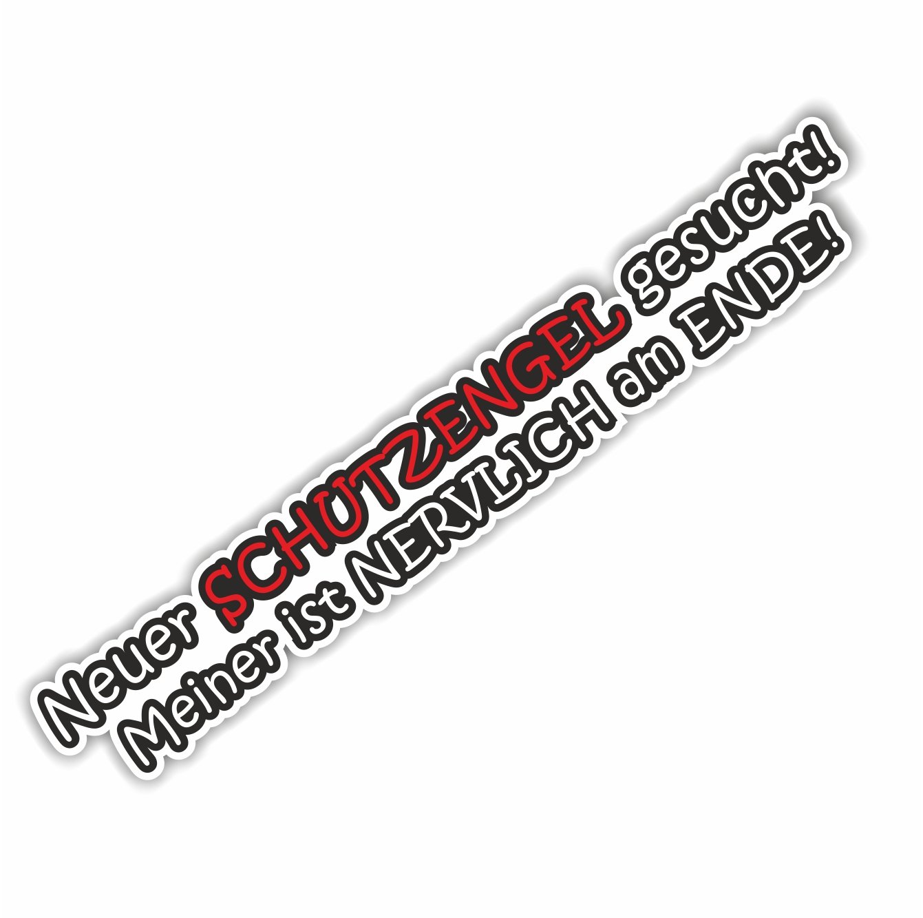 folien-zentrum - Schutzengel gesucht 18x2,5cm - hochwertiger Aufkleber Auto Tuning - OEM & JDM Autosticker - Lustige Sprüche für Auto - Car Sticker - Autoaufkleber - Stickerbomb - Made in Germany 224 von folien-zentrum