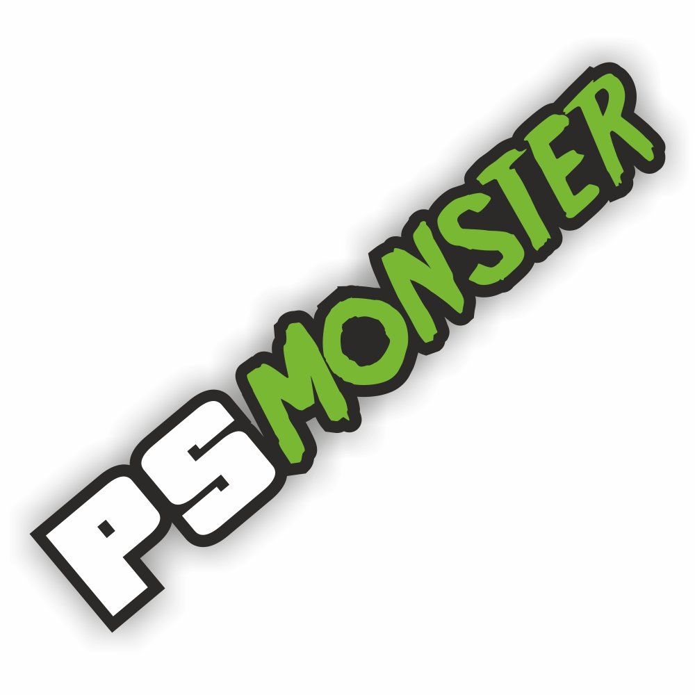 folien-zentrum Ps Monster Frontscheibenaufkleber XXL 55cm x 10 cm Shocker Hand Auto Aufkleber JDM Tuning OEM Dub Decal Stickerbomb Bombing Fun w von folien-zentrum