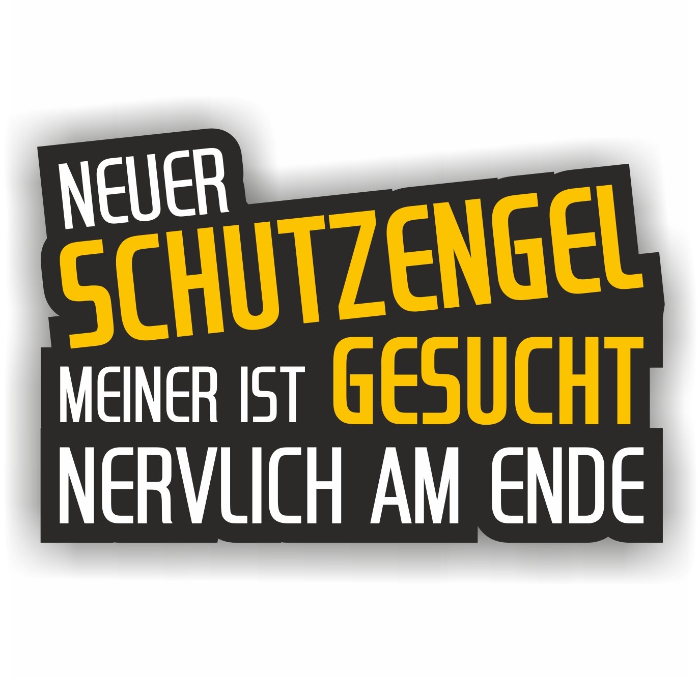 folien-zentrum - Neuer Schutzengel gesucht meiner ist am Ende 12x8cm - hochwertiger Aufkleber Auto Tuning - JDM Autosticker - Lustige Sprüche - Sticker für Car - Autoaufkleber - Made in Germany 351 von folien-zentrum