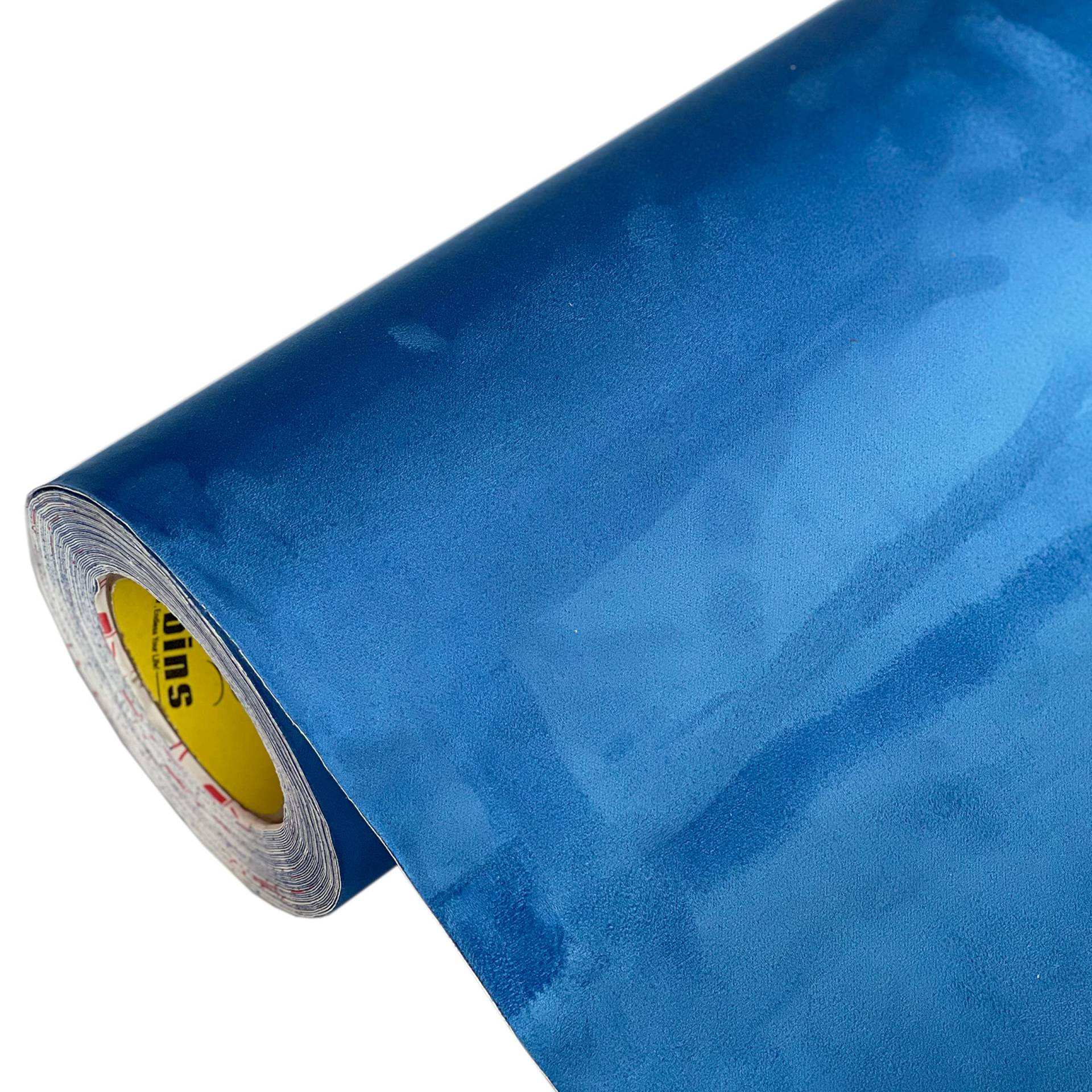 folimac Mikrofaserstoff Folie Selbstklebende Wildleder Optik Autofolie Innenraum Stretch Dehnbar Stoff Velours 35,14€/m² (Blau, 100x142cm) von folimac