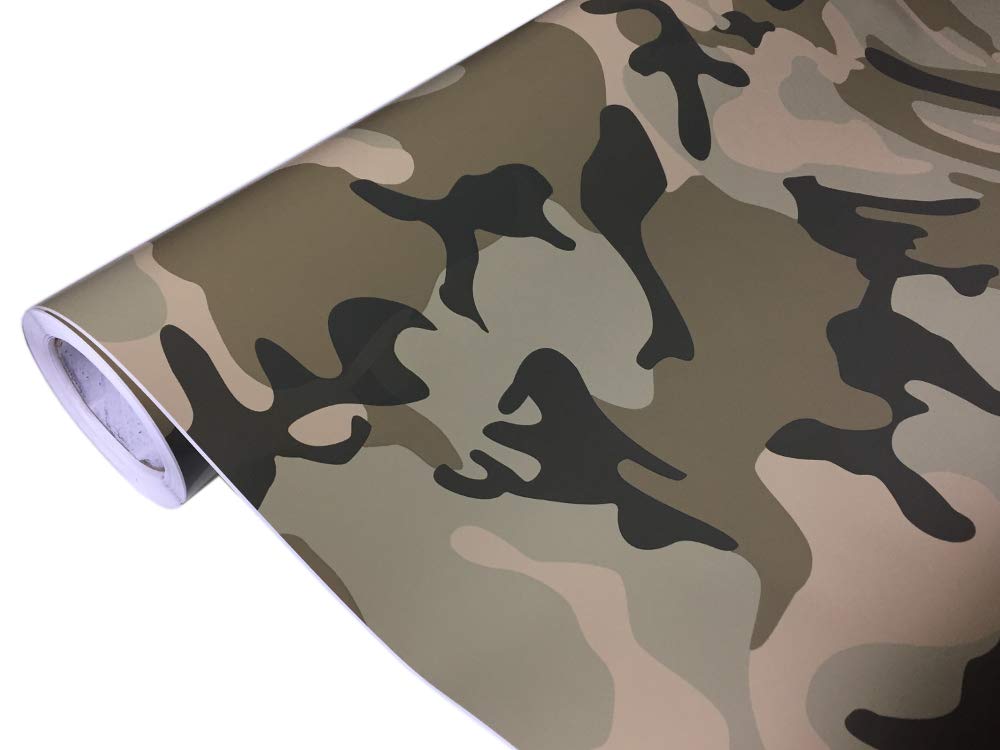 folimac Camouflage Autofolie Selbstklebend mit Luftkanäle Car Wrap Autofolie #1 (1m x 152cm) von folimac