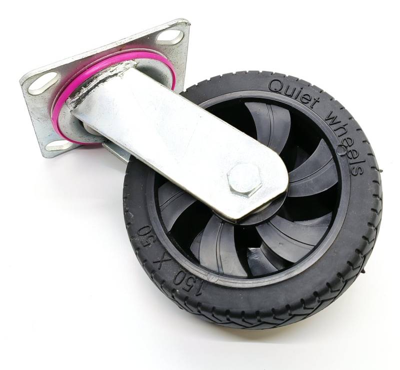150 mm robuste Gummi-Lenkrolle für Trolley-Rollen, 150 mm von fonefunshop