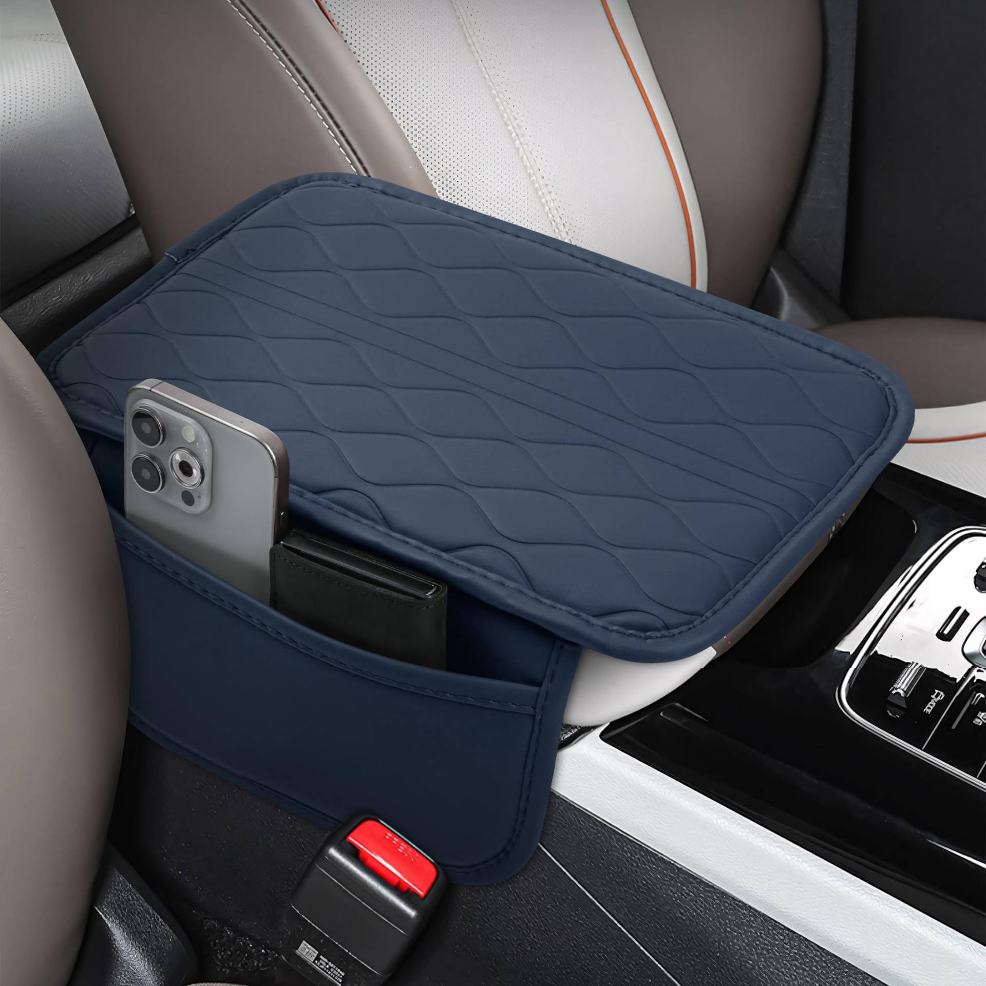 frani Auto-Mittelkonsolen-Abdeckung, Leder-Armlehnenbezug mit 2 Aufbewahrungstaschen, Universal-Armlehnenbezug, Auto-Innenzubehör, Schutz für die meisten Fahrzeuge, Blau frani Auto-Mittelkonsolen-Abdeckung, Leder-Armlehnenbezug mit 2 Aufbewahrungstaschen, Universal-Armlehnenbezug, Auto-Innenzubehör, Schutz für die meisten Fahrzeuge, Blau von frani