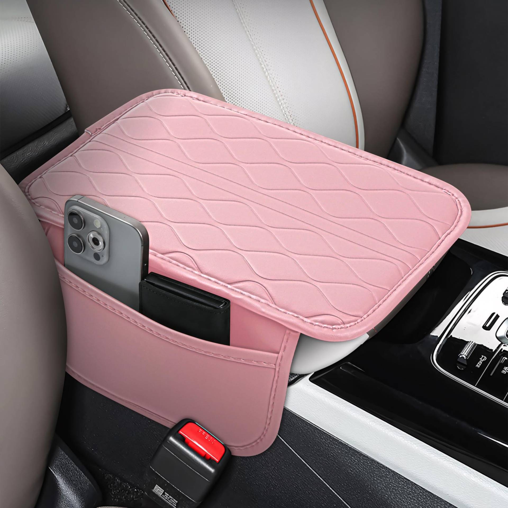 frani Auto-Mittelkonsolen-Abdeckung, Leder-Armlehnenbezug mit 2 Aufbewahrungstaschen, Universal-Armlehnenbezug, Auto-Innenzubehör, Schutz für die meisten Fahrzeuge, Rosa frani Auto-Mittelkonsolen-Abdeckung, Leder-Armlehnenbezug mit 2 Aufbewahrungstaschen, Universal-Armlehnenbezug, Auto-Innenzubehör, Schutz für die meisten Fahrzeuge, Rosa von frani