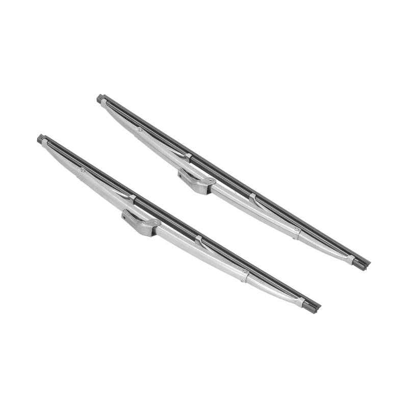 Scheibenwischer vorne, Gummi 30,48cm/12in Edelstahl Scheibenwischer poliert Silber für Auto von Shanrya