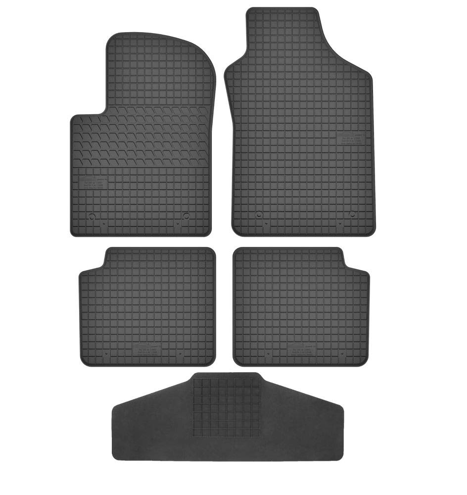 Fußmatten Vorne, Hinten + Tunnel Matte 5er Set für Ford Ka 2 2008-2016 RU8 Gummi Gumimatten von fussmattenheld
