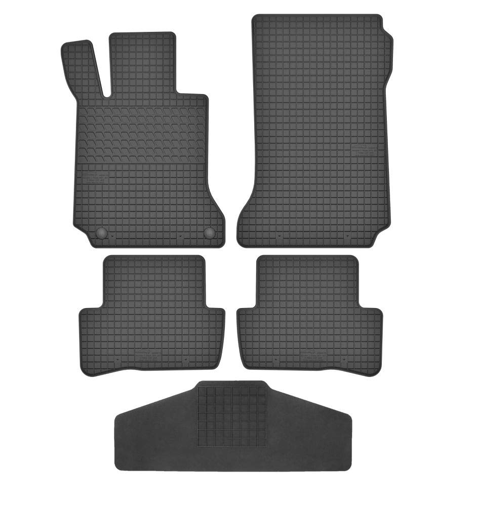 Fußmatten Vorne, Hinten + Tunnel Matte 5er Set für Mercedes Benz C-Klasse W204 2007-2015 Gummi Gummimatten von fussmattenheld