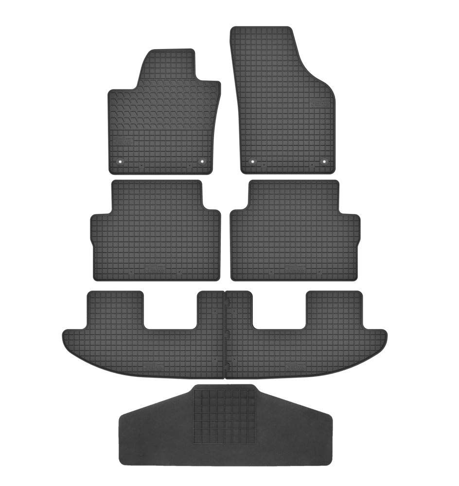 Fußmatten Vorne, Hinten 2 Reihen + Tunnel Matte 7er Set für Seat Alhambra II 2 ab 2010 7 Sitzer Gummi Gummimatten Fußmatten Vorne, Hinten 2 Reihen + Tunnel Matte 7er Set für Seat Alhambra II 2 ab 2010 7 Sitzer Gummi Gummimatten von fussmattenheld