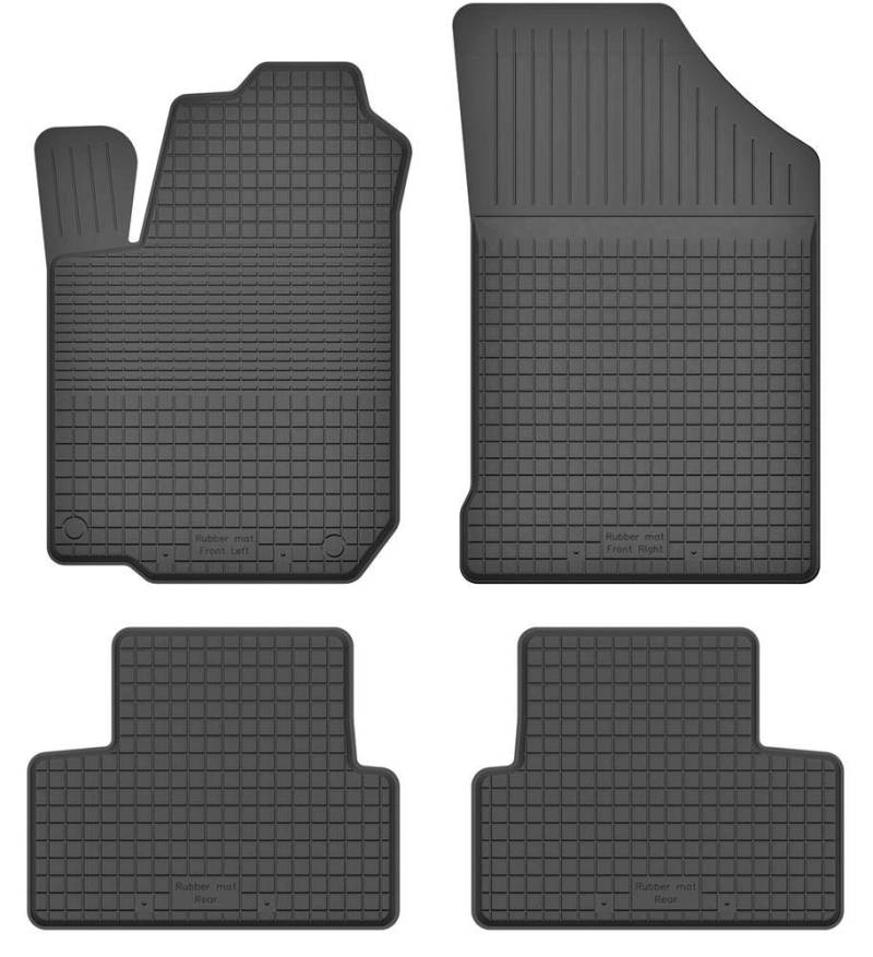 Fußmatten Vorne, Hinten 4er Set für Toyota Aygo 1 2005-2014 Gummi Gumimatten von fussmattenheld