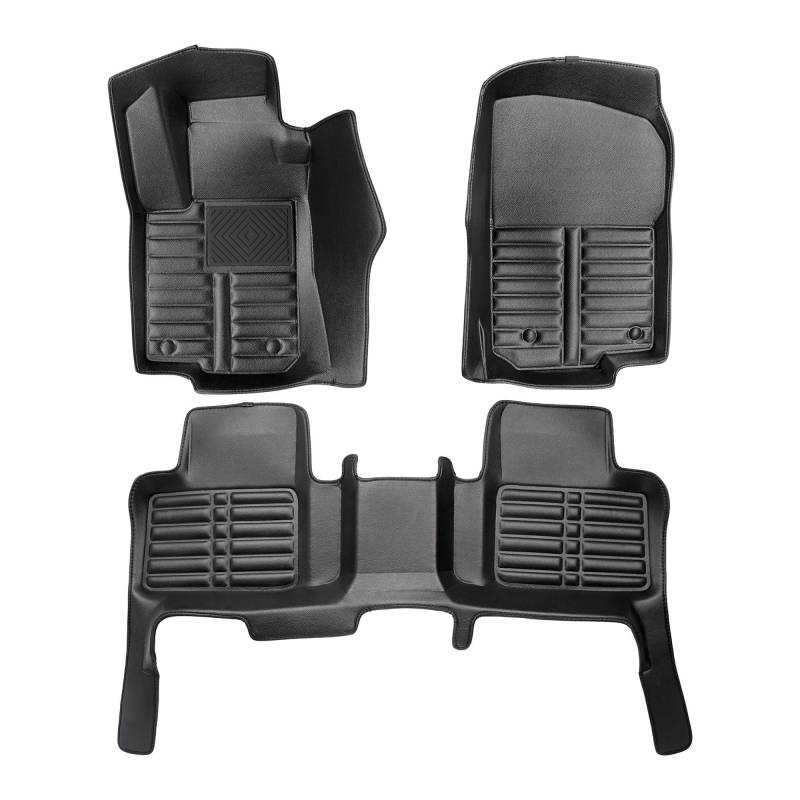 fussmattenprofi.com 5D Premium Leder Fussmatten Für Mercedes GL 1.Gen (X164) Baujahr 2006-2012 I 100% Passgenau Geruchlos Allwetter TPE Fußmatten Set von fussmattenprofi.com