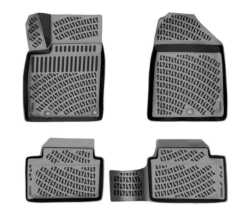 fussmattenprofi.com 3D Auto Gummimatten Set für Hyundai i30 3 (III) Baujahr ab 2017 | Hoher Rand 5cm Fussmatten Allwetter Geruchlos rutschfest Gummifußmatten TPE von fussmattenprofi.com