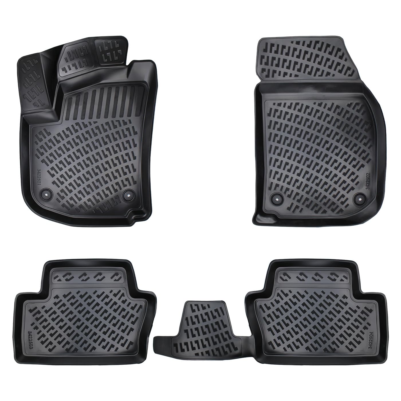 fussmattenprofi.com 3D Gummimatten Set für Opel Zafira B Baujahr 2005-2014 | Extra Hoher 5cm Rand Allwetter Auto Fussmatten I TPE Geruchlos rutschfest Fußmatten Zubehör von fussmattenprofi.com