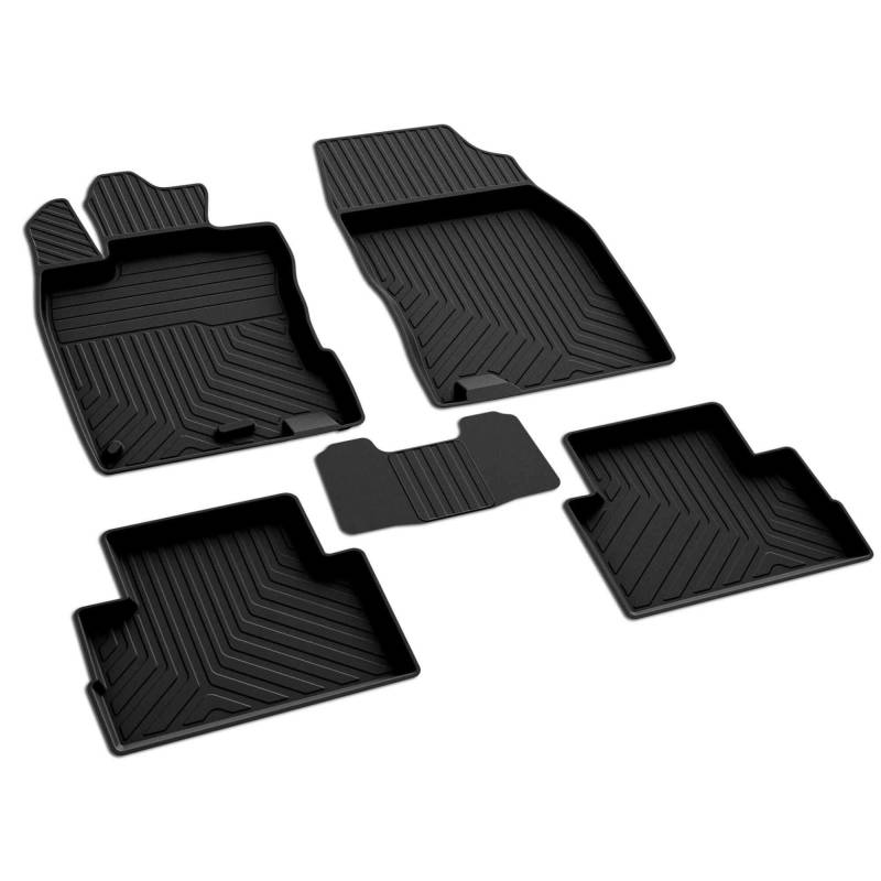 fussmattenprofi.com Gummimatten Set für Nissan Qashqai (2.Gen) Baujahr 2013-2020 Perfekt 4D Premium passgenaue Auto Fussmatten | Extra Hoher Rand | Anti-Rutsch Fußmatten Set von fussmattenprofi.com