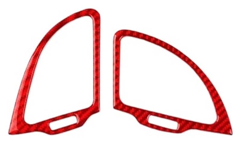 Auto Innenraum Für Kia Für Stinger 2019–2023 Echtkohlefaser Armaturenbrett Beidseitig Luftauslass Zierabdeckung Auto Innenraum Aufkleber(Red,LHD) von gangxiao